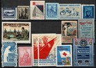Lot Vintage Poster Stamps Cinderellas Eastern Europe Bohemia Hungary Poland