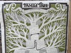 Vintage 1977 Family Tree Genealogy Wall Chart Paper Poster 18x24 Blank
