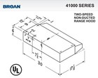 Broan 4130 30 w Steel Non Ducted Under Cabinet Range Hood - Stainless Finish