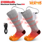 Heated Socks Electric Usb Rechargeable Battery Foot Warm Winter Skiing Hunting