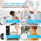 Adjustable 10pc Cabinet Locks For Babies Child Proof Cabinet Latches Fridge Lock