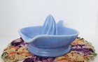 Jeanette Delphite Blue Custard Juicer Citrus Reamer  Depression Era Glass  