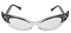 Vintage Cat Eye Glasses Black Costume Eyeglasses Rhinestone Retro Old 50s 60s