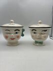 Vintage Baileys Irish Cream Canister Set   Complete His And Hers Cookie Jars 