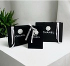 New Chanel Classic Black Lg Shopping Gift Bag  17    X 12 125    X 5     Ribbon Rose