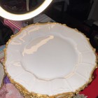 Antique Limoges Porcelain Plate     Rue De Rivoli Paris     Ornate Gold Gilt Rim