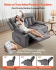 Vevor Loveseat Recliner Sofa Power Reclining Velvet Couch With Heating   Massage