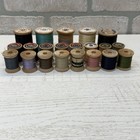 21 Vintage Mixed Lot Wooden Spools Belding Clark   s Thread Mending Sewing