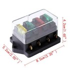 4 Way Blade Fuse Box Holder Block Auto Universal For Car Marine Motorcycle Boat