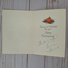 Vtg Hallmark Charmers Thanksgiving Greeting Card Boy Girl Pumpkins Ribbon Used