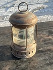 Antique Perko Nautical Marine Ship Lantern Light Clear Glass Globe