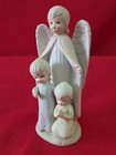 Vtg Lefton Guardian Angel With Children Figurine Twp03489 - 6 3 4  Euc Baby Gift
