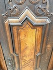 18th C Renaissance German Gr  nderzeit Carved Oak Raised Panel Cabinet Wardrobe