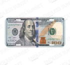 One Hundred Dollar Bill Benjamin Money Usa  100  License Plate Front Auto Tag