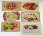  6  Victorian Die Cut Calling Cards