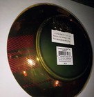 New Yankee Candle 4  Pillar Candle Holder Glass Christmas Plate Holiday Tartan