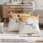 Christian Honeycomb Watercolor Pillow Cover  18x18 Inch Bible Verse Cushion Case