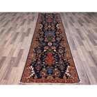 2 9 x10 2  Blue All Over Antiqued Bijar Design Wool Oriental Runner Rug R86590