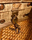 Small Handmade Rustic Wooden Treasure Chest Jewelry Box With Lock
