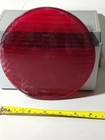 Vintage Pyrex 6 1 2  Flat Red Stop Light Railroad Glass Lens