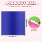 12x12 Inch Metallic Cardstock Paper  30 Pcs Mirror Card Stock  Dark Blue