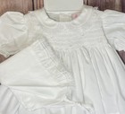 Nwt Petit Ami White Smocked New Lace 3pc Dress Newborn Baby Girls Bonnet 0 Nb