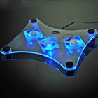 3 Fans Usb Cooler Cooling Pad Stand Led Light Radiator For Laptop Pc Notebook