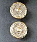 2  Antique Vintage Style French Provincial Brass Floral Knobs Pulls Handles  k19
