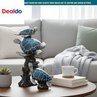 Triple Sea Turtle Statue     Ocean Decor Figurine With Coral Reef Base   Coastal T