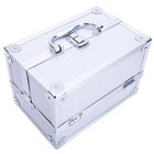 New Aluminum Makeup Train Case Cosmetic Organizer Jewelry Box With Mirror Silver