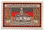 1921 Germany Tonndorf-lohe Notgeld 1 Mark Note  150 
