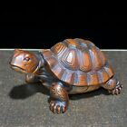 Japanese Netsuke Collectible Old Vintage Boxwood Longevity Tortoise Statue