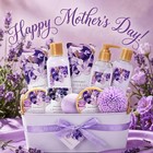 Lavender Gift Set For Women     11pcs Spa Bath   Body Basket  Pampering Gift For M