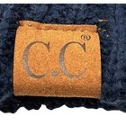 Cozy C c Beanie Tail Messy Bun Beanie Women Os Navy Blue Cable Knit Ponytail Hat