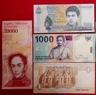 Lot 5 Different World Paper Money Banknotes Currency Foreign  Unc Free Shipping 