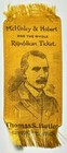 C1860 Thomas S Butler Pennsylvania Republican Campaign Ribbon Mckinley Hobart