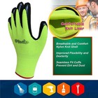 4-dozen 48-pairs Green Safety Work Gloves Pack Mechanics Gardening Construction