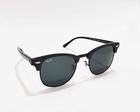 Ray-ban Sunglasses Rb3016 Clubmaster Marble Black Frame Dark Grey Lens 51mm