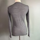Icebreaker Merino Wool Top Womens S Gray V-neck Base Layer Hiking Gorpcore