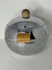 Vtg West Bend Penguin Hot Cold Server Aluminum Ice Bucket Wood Handle Mcm 1960s