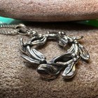 Mistletoe Necklace Wiccan Pagan Nature Ladies Pendant Gift 925 W free Chain