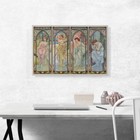 Artcanvas Times Of The Day Canvas Art Print By Alphonse Mucha