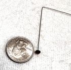 1 Pair Lt Brown   Black Glass Teddy Bear Eyes W Wire Spike  3mm 1 8 Inch Across