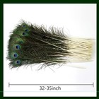 Tharaht 24pcs Peacock Feathers Long Natural In Bulk 32-35 Inch 80-90 Cm For V   