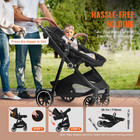 3-in-1 Baby Stroller   Bassinet   Recline   Mesh Cover   Foldable   Lightweight