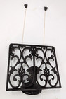 Vintage Cast Iron Cookbook Book Bible Stand Adjustable  Recipe W strings Black