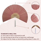 Bamboo Fan Wall Decor  Oversize Fan For Wall Decor  Above Bed Decor  Wall Fan