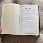 Vintage Romanian Bible Black Hardcover Religious Book Gold Spine