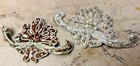 Appliques Embroidered 1 25x3  Flower Beads Hand Sewn 1pc