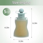 Reusable Baby Food Pouches With Straws  4 Pack Refillable Silicone Squeezable Po